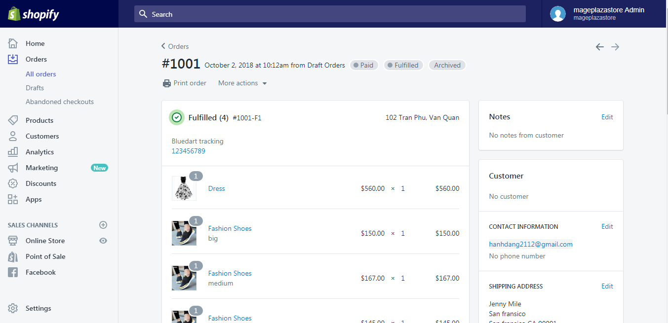 contact a customer about an order on desktop 3